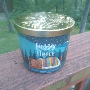 Fuzzy Fleece Christmas Candle Unused